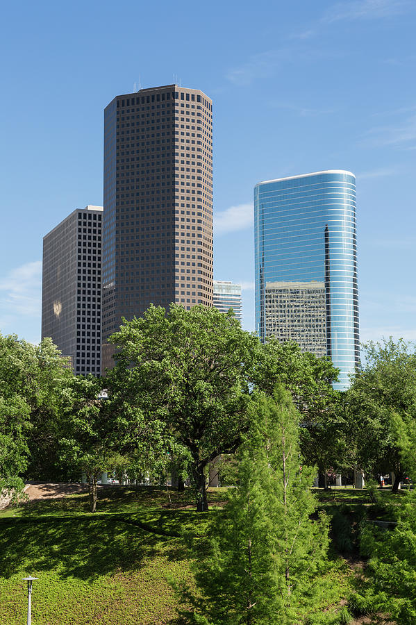 Highrise Buildings Of Houston Skyline #1 Photograph by P A Thompson