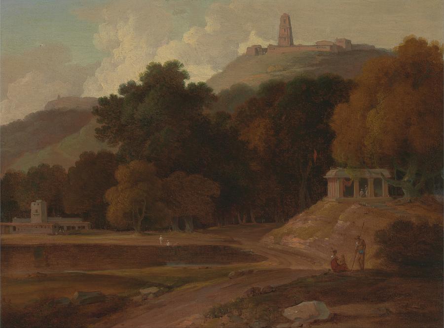 Hilly Landscape In India Painting by Thomas Daniell Hilly Landscape In India Painting by Thomas Daniell