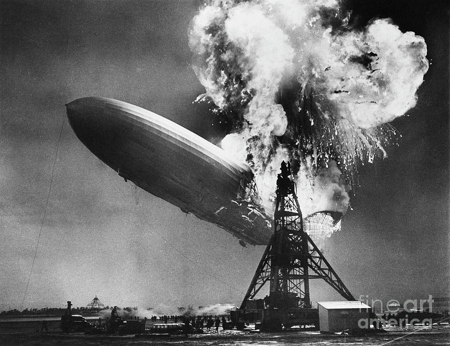 Hindenburg Explosion #1 Photograph by Bettmann