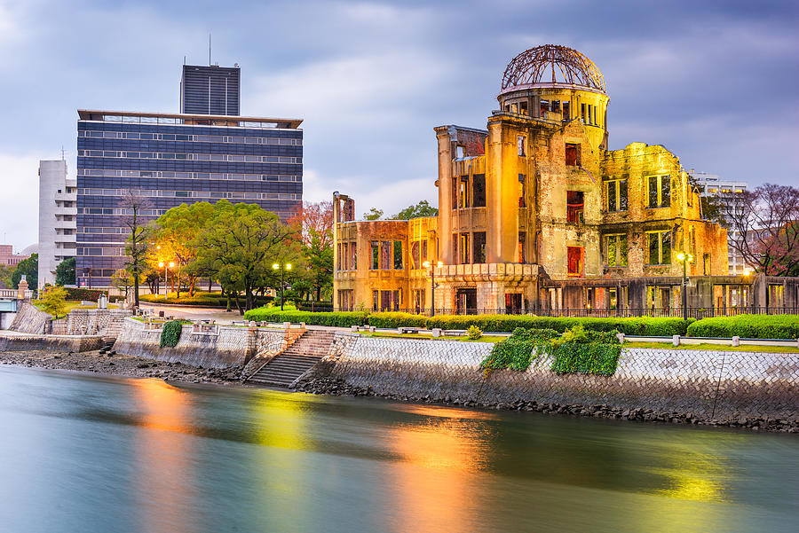 Architecture Photograph - Hiroshima, Japan Skyline And Atomic #1 by Sean Pavone