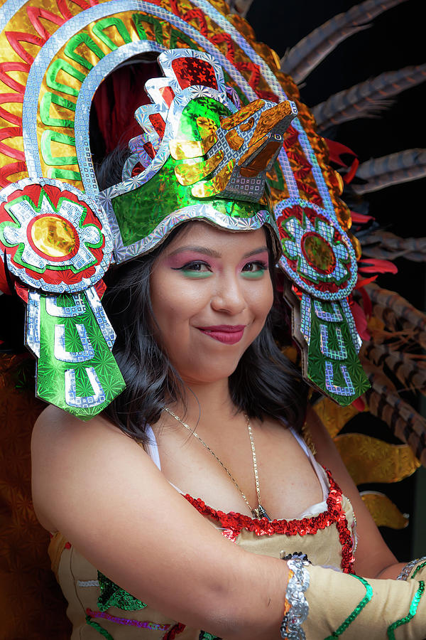 Hispanic Day NYC 10_14_2018 NYC Peruvian Girl Ethnic Dress #1 Photograph by Robert Ullmann