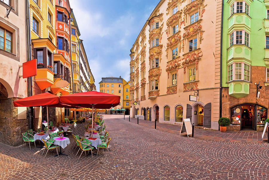 Historic street of Innsbruck panoramic view #1 Photograph by Brch Photography