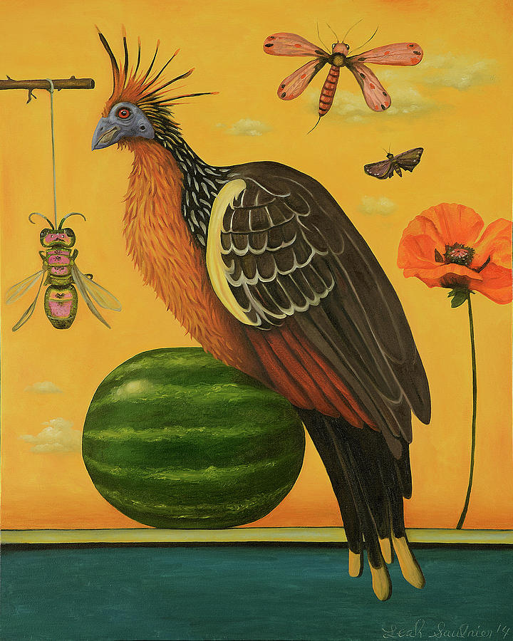 Insects Painting - Hoatzin #1 by Leah Saulnier