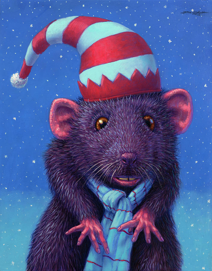 Animal Photograph - Holiday Mouse #1 by James W. Johnson