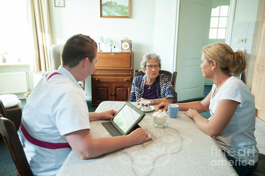 Home Care Nursing #1 Photograph by Arno Massee/science Photo Library
