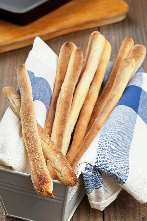 Home-made Grissini italian Breadsticks #1 Photograph by Shawn Hempel