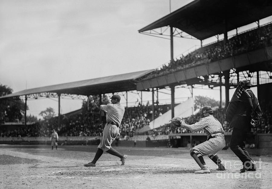 Babe Ruth Photograph - Home Run Babe Ruth #2 by Jon Neidert