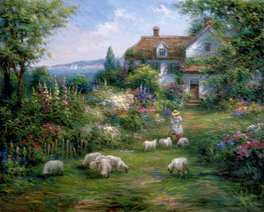 Sheep Painting - Home Sheep Home #1 by Ghambaro