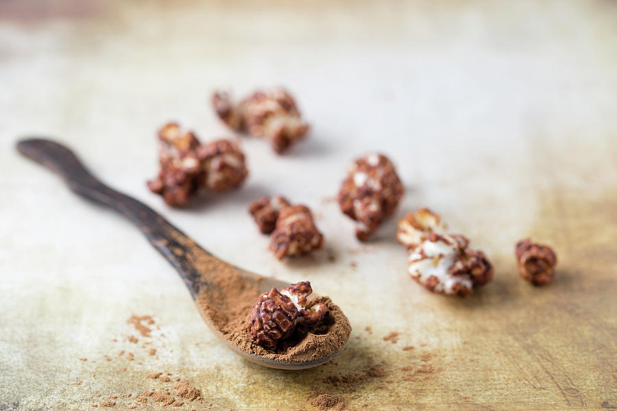 Homemade Chocolate And Cinnamon Popcorn #1 Photograph by Mandy Reschke