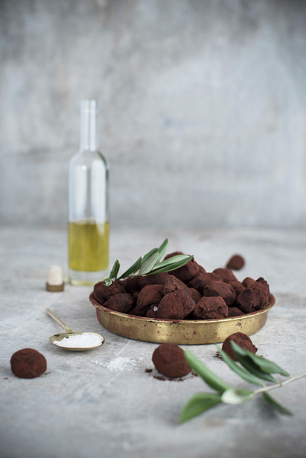 Homemade Chocolate Truffles With Cocoa Powder And Olive Oil #1 Photograph by Justina Ramanauskiene