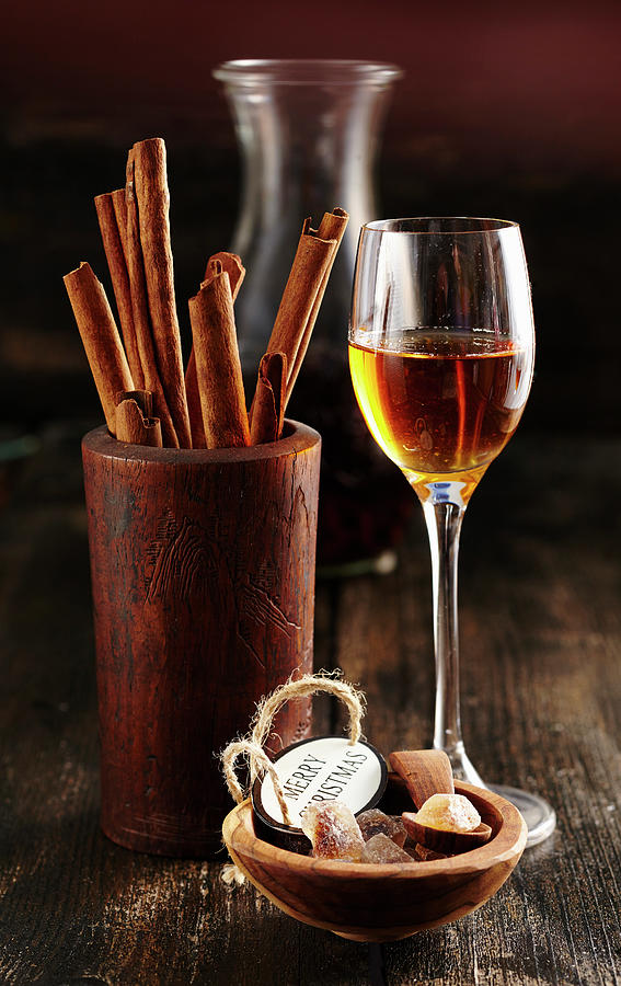 Homemade Liqueur With Cinnamon, Rock Sugar And Wine Spirit #1 Photograph by Teubner Foodfoto