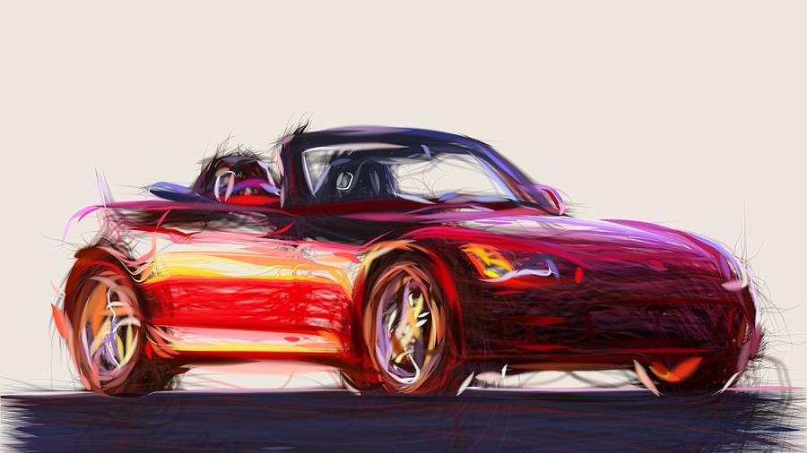 Honda S2000 Draw Digital Art by CarsToon Concept | Fine Art America