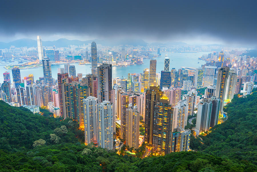 Hong Kong, China Skyline From Victoria Photograph by Sean Pavone - Fine ...