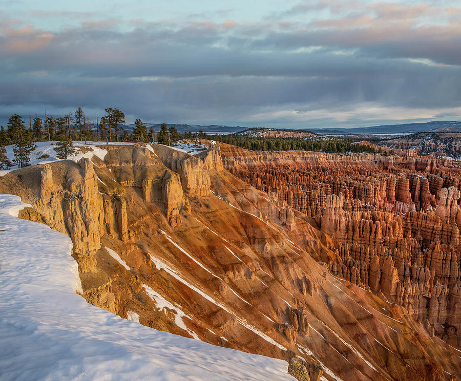 Hoodoos In Winter, Bryce Canyon National Park, Utah #1 Photograph by Tim Fitzharris