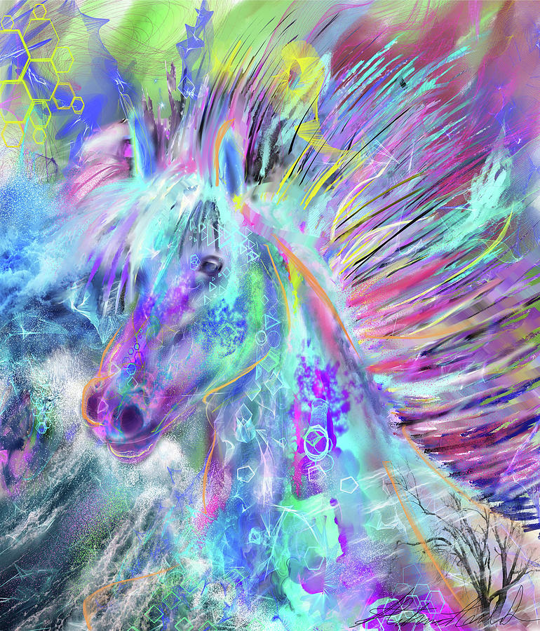 Animal Painting - Horse Head #1 by Stephanie Analah