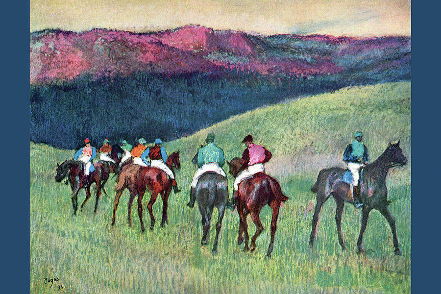 Horse racing -The training #1 Painting by Edgar Degas