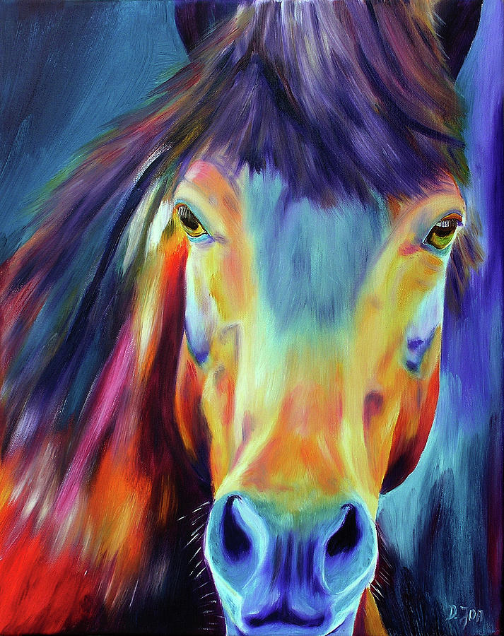 Portrait Painting - Horse Without Title #1 by Doris Joa