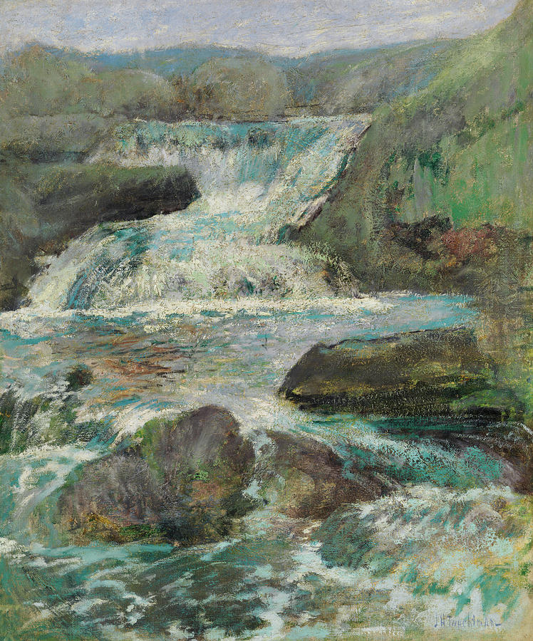 John Henry Twachtman Painting - Horseneck Falls #1 by John Henry Twachtman