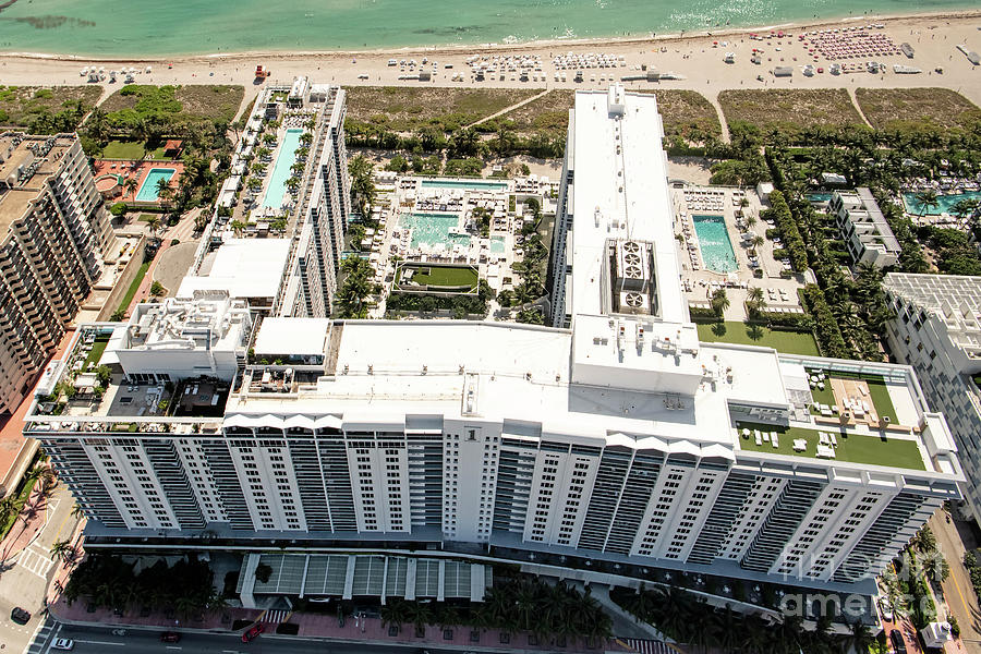 1 Hotel and Homes South Beach Miami Beach Aerial Photograph by David Oppenheimer