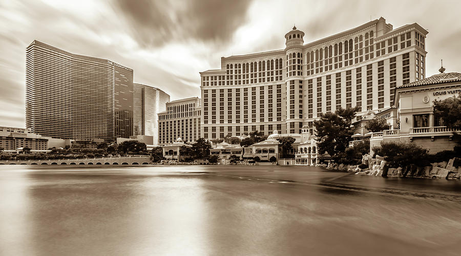 Hotels And City Skyline In Las Vegas Nevada #1 Photograph by Alex Grichenko