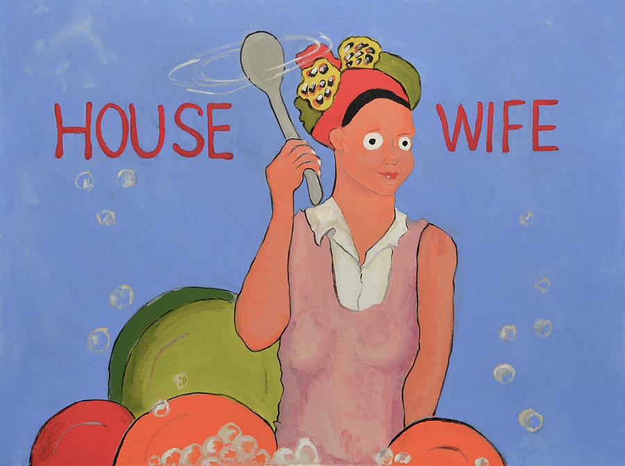Woman Painting - House Wife #1 by Jennie Cooley