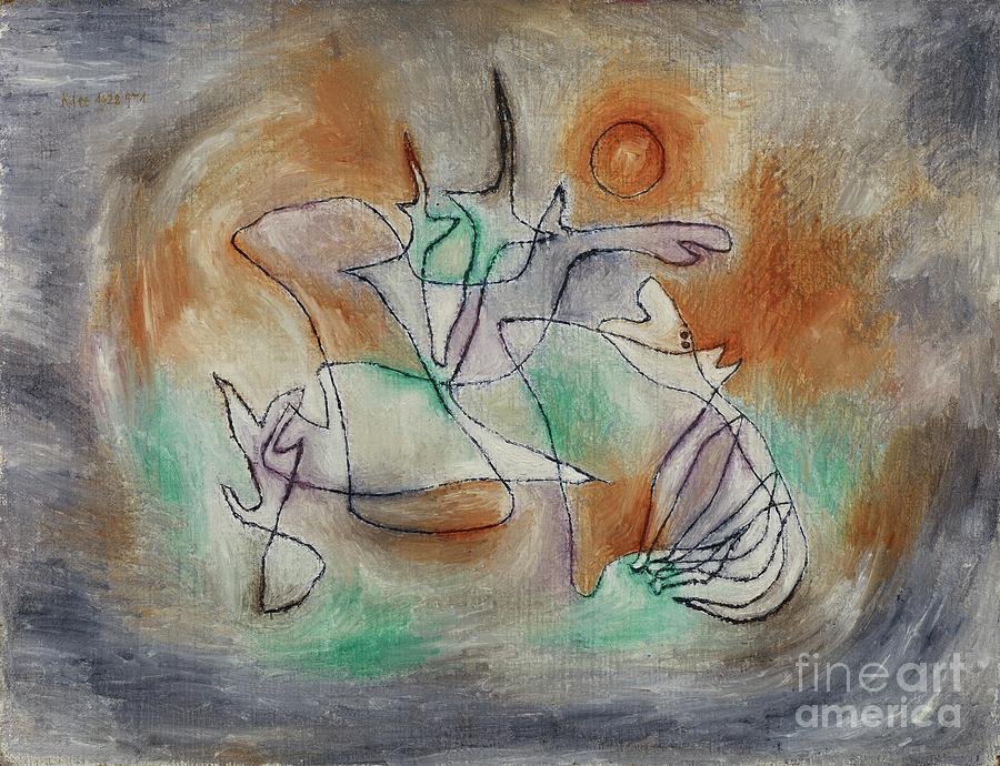 Howling Dog, 1928 Painting by Paul Klee