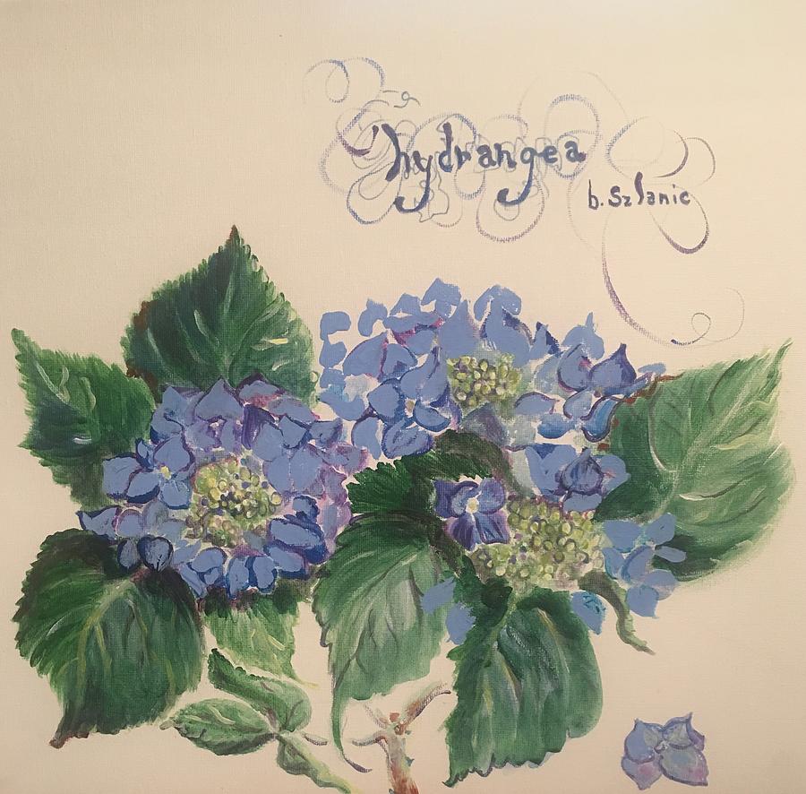 Blue Hydrangea Painting - Hydrangea #1 by Barbara Szlanic