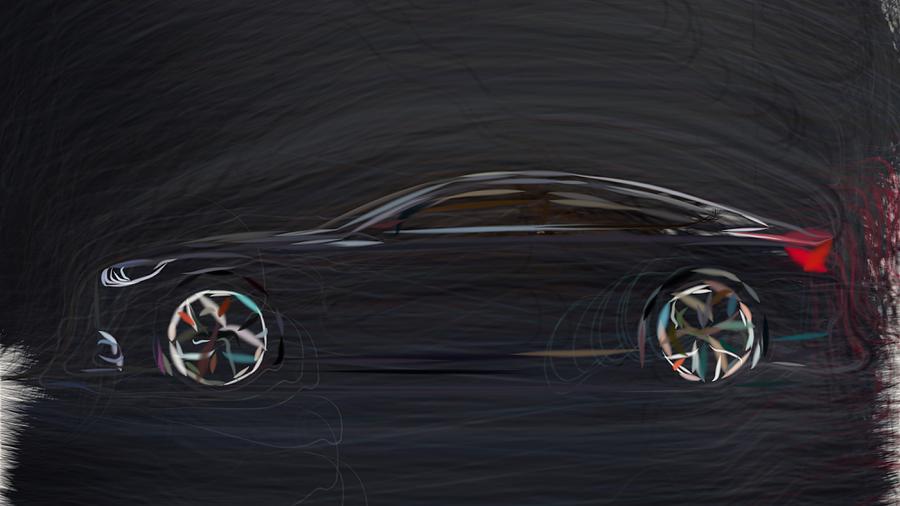 Hyundai HCD 14 Genesis Draw #2 Digital Art by CarsToon Concept