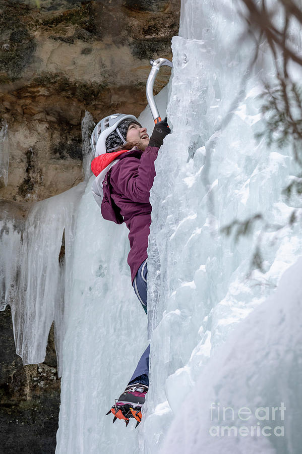 Ice Climber #1 Photograph by Jim West