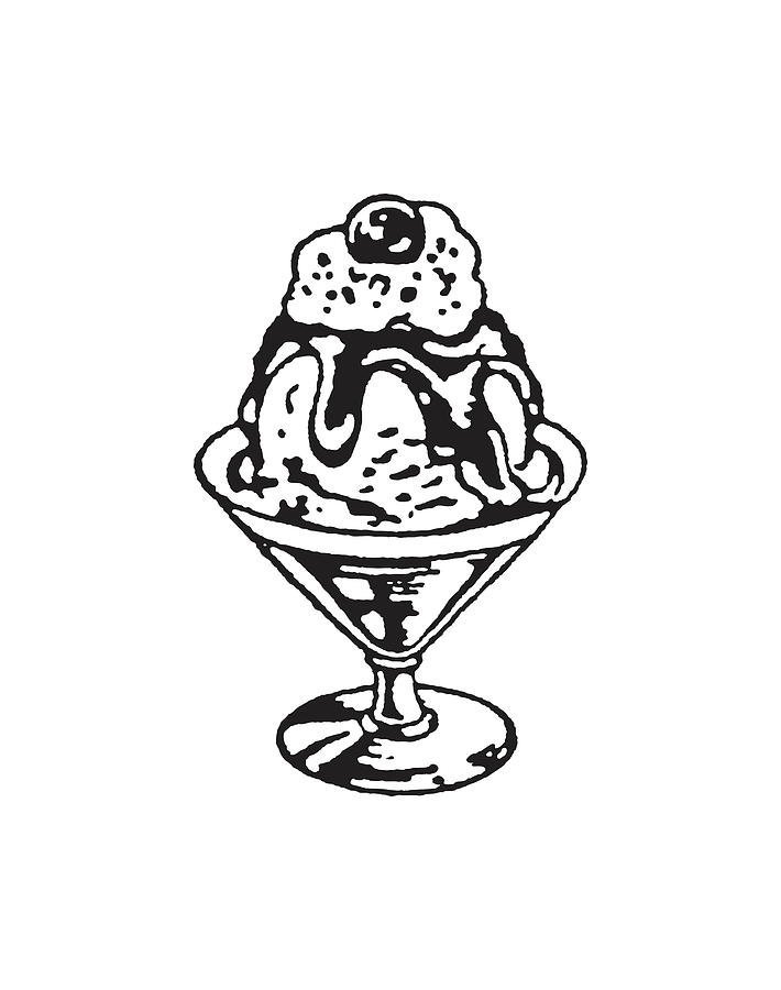 ice cream sundae drawing