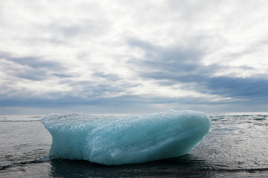 Icebergs On Beach, Jokulsarlon, Iceland #1 Photograph by Peter Adams