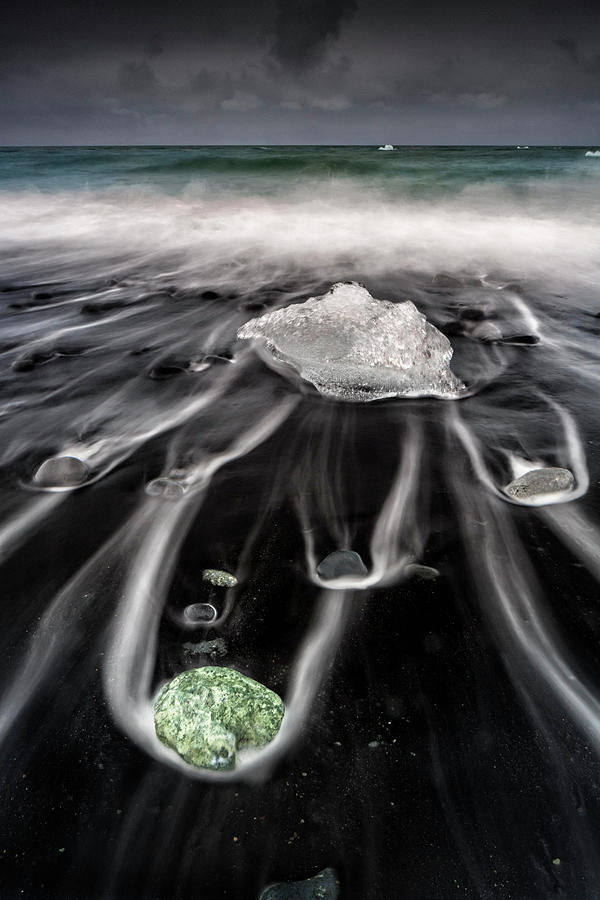 Beach Digital Art - Iceland, Sudurland, Jokulsarlon #1 by Maurizio Rellini