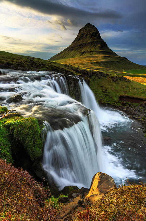 Iceland, West Iceland, Vesturland, Kirkjufell Mountain #1 Digital Art by Maurizio Rellini