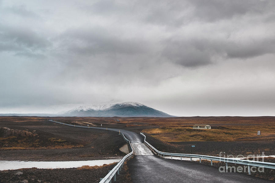 Icelandic Lonely Road In Wild Territory With No One In Sight Photograph