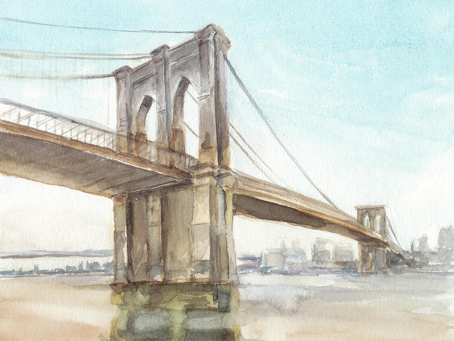 Architecture Painting - Iconic Watercolor Bridge II #1 by Ethan Harper