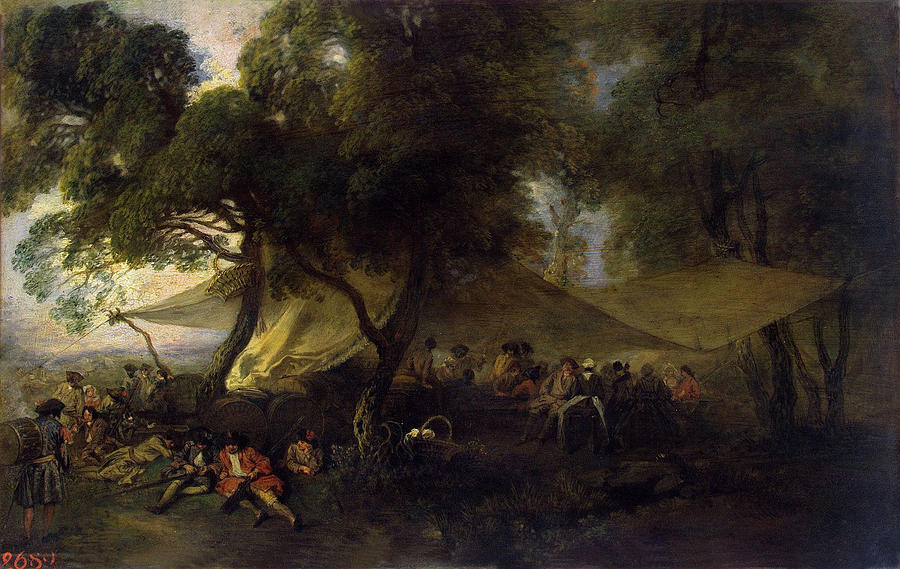 Idylls of War Painting by Jean-Antoine Watteau - Fine Art America