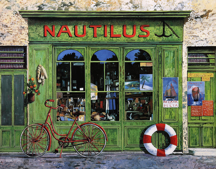 Bicycle Painting - Il Nautilus #1 by Guido Borelli