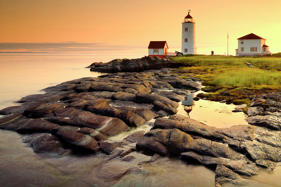 Ile Verte Lighthouse In Quebec #1 Digital Art by Pietro Canali
