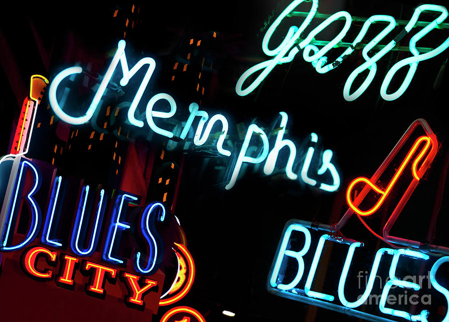 Illuminated Signs On Beale Street #1 Photograph by Tetra Images