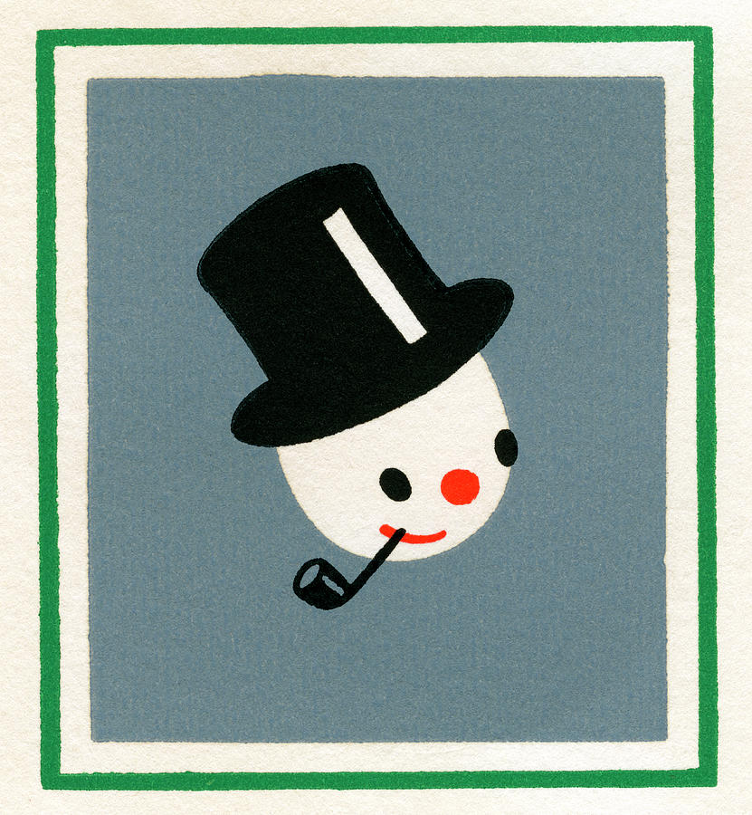Illustration Of Christmas Snowman #1 Photograph by Graphicaartis