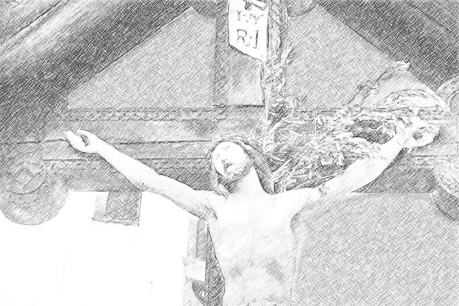 illustration of crucifixion of Jesus Christ #1 Photograph by Vivida Photo PC