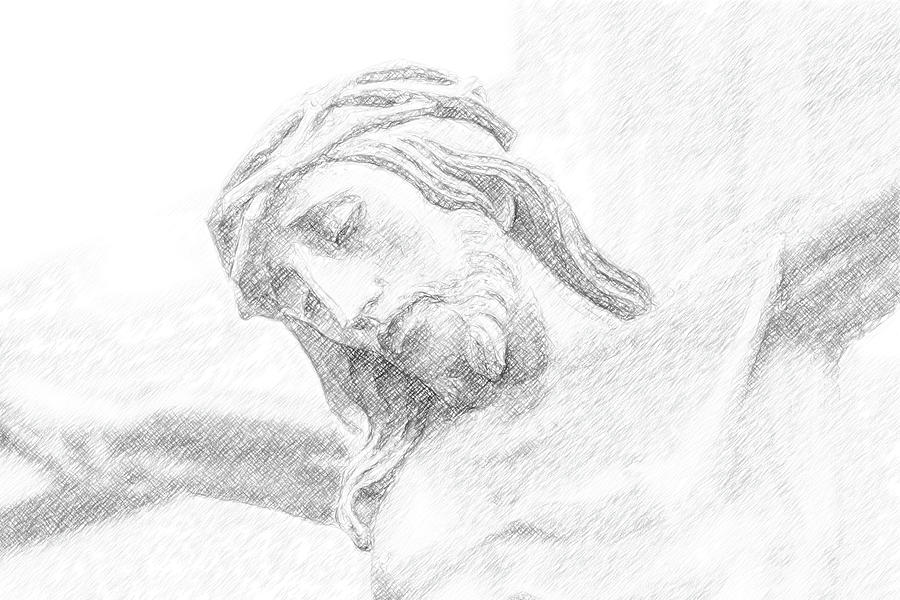 illustration of Jesus crucified #1 Photograph by Vivida Photo PC