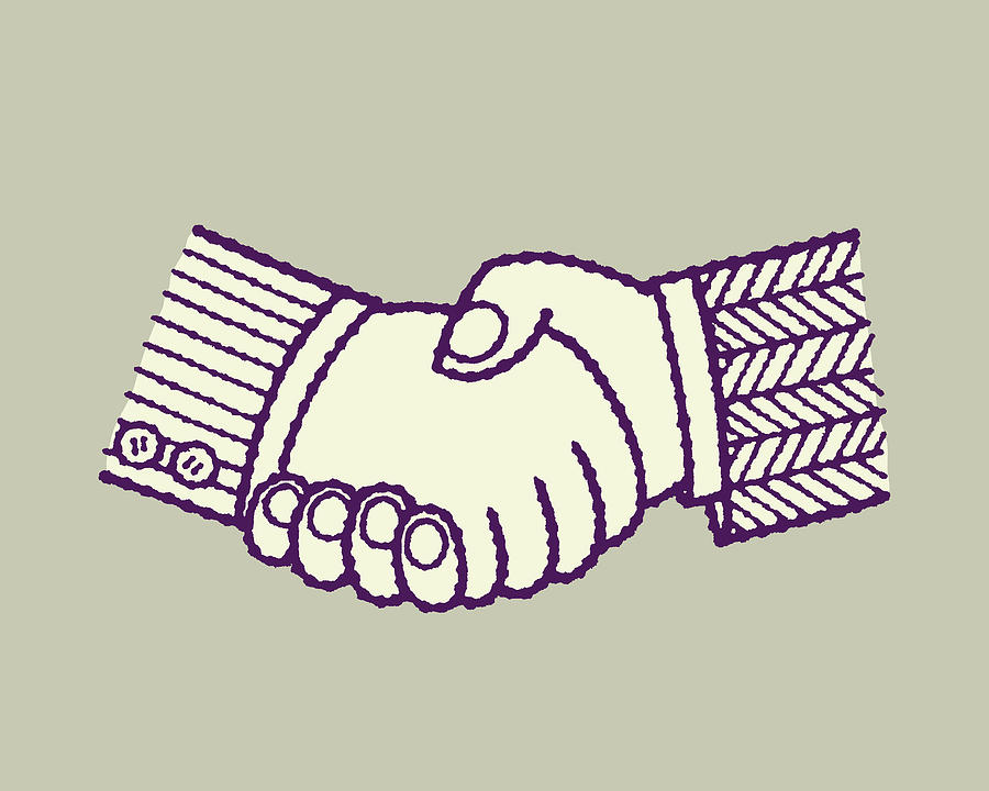 Illustration of two people shaking hands | #850415 | CSA Images