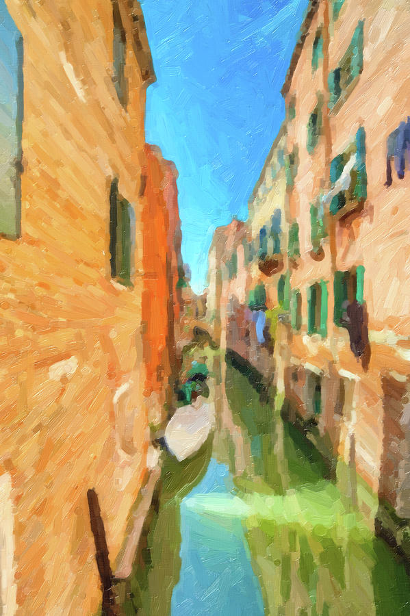 ILLUSTRATION water channel in Venice #1 Photograph by Vivida Photo PC