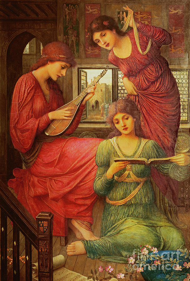 In The Golden Days Painting by John Melhuish Strudwick