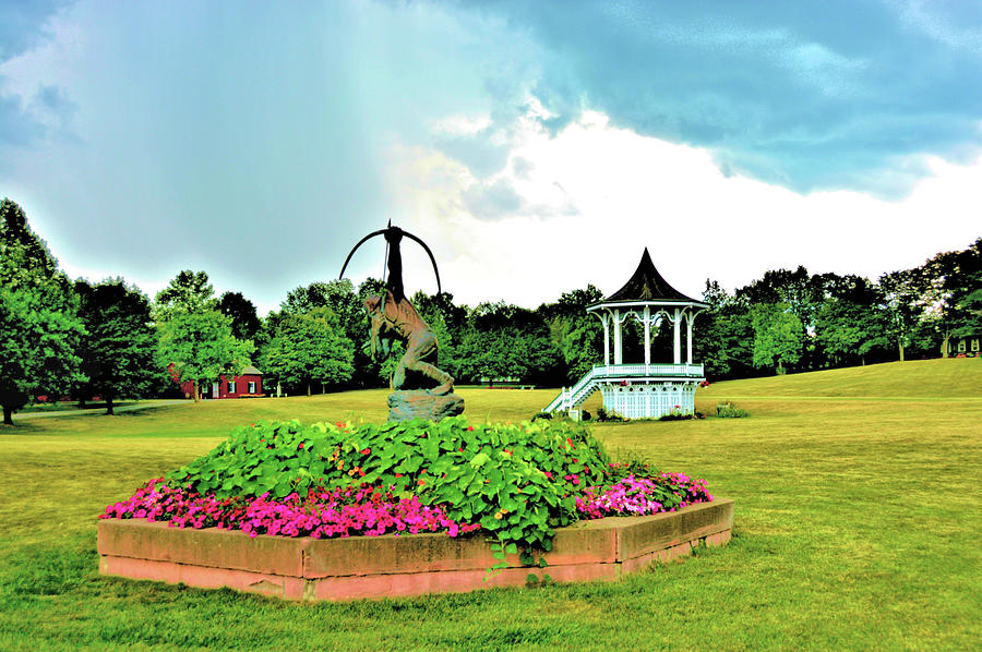 Indian and Gazebo Photograph by Nancy Jenkins - Pixels