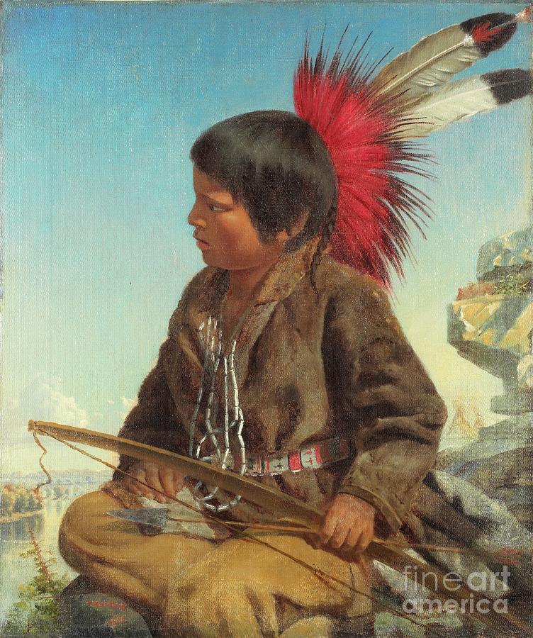 Indian Boy At Fort Snelling, 1862 Painting by Thomas Waterman Wood