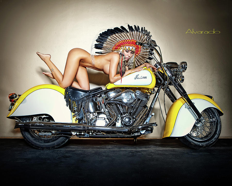 Indian Digital Art - Indian Motorcycle #1 by Robert Alvarado
