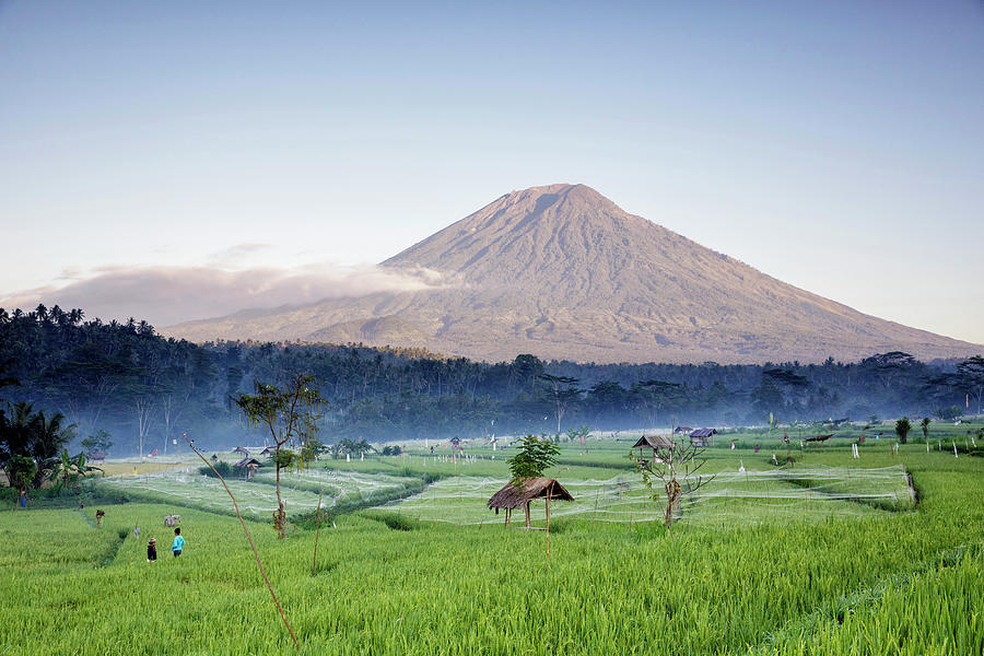 Indonesia, Bali, Mount Agung #1 Digital Art by Brook Mitchell