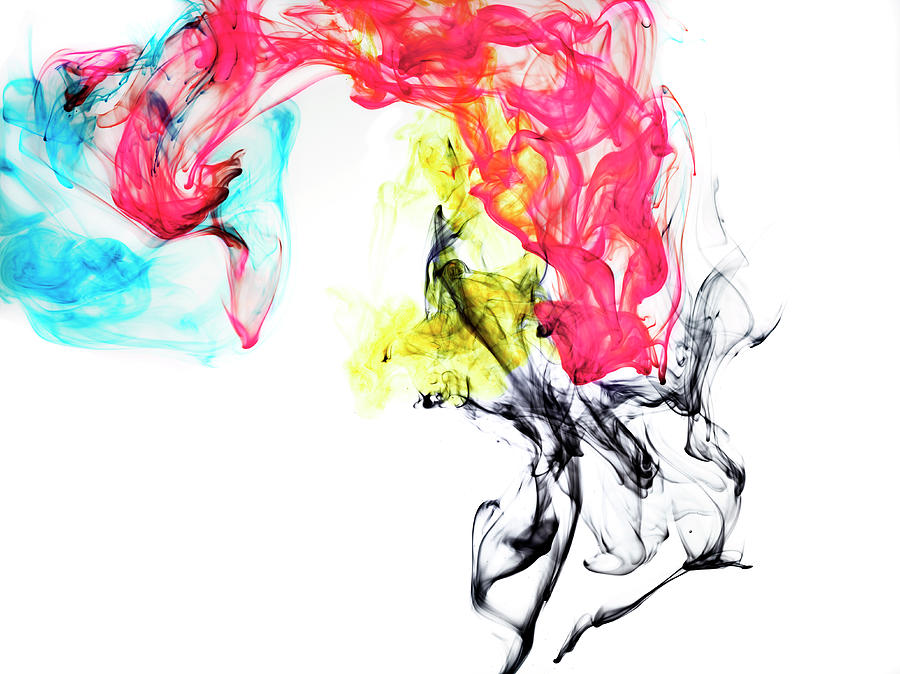 Ink In Cmyk Colors #1 Photograph by Jonathan Knowles